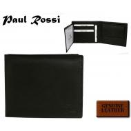 Meeste rahakott 5704-MTL Black, PAUL ROSSI, Nahast rahakotid